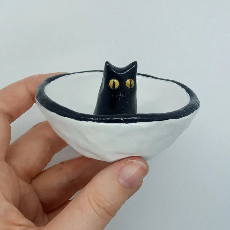 BowLift | Lucky Black Cat Decorative Trinket Bowl Dish
