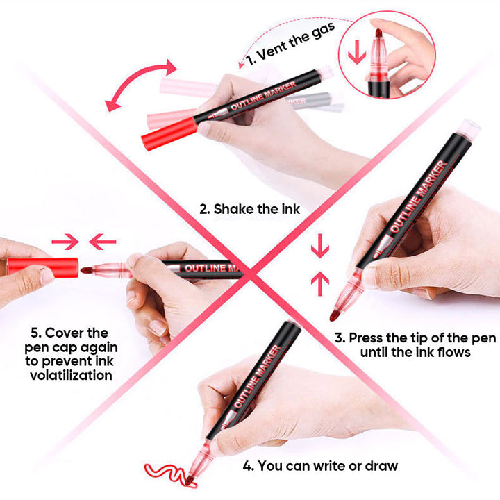 BowLift | Color Lightstick Graffiti Highlighter Pens