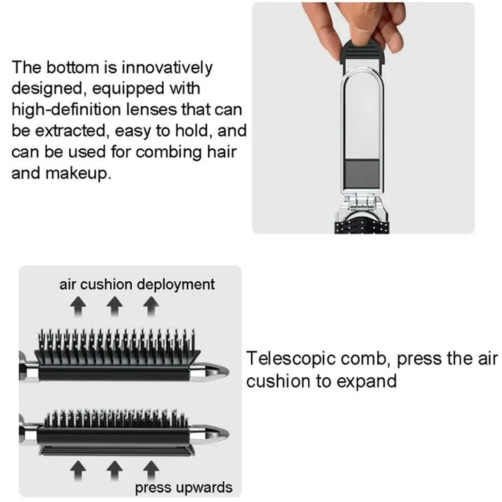 BowLift | Travel Folding Mirror Hair Brush