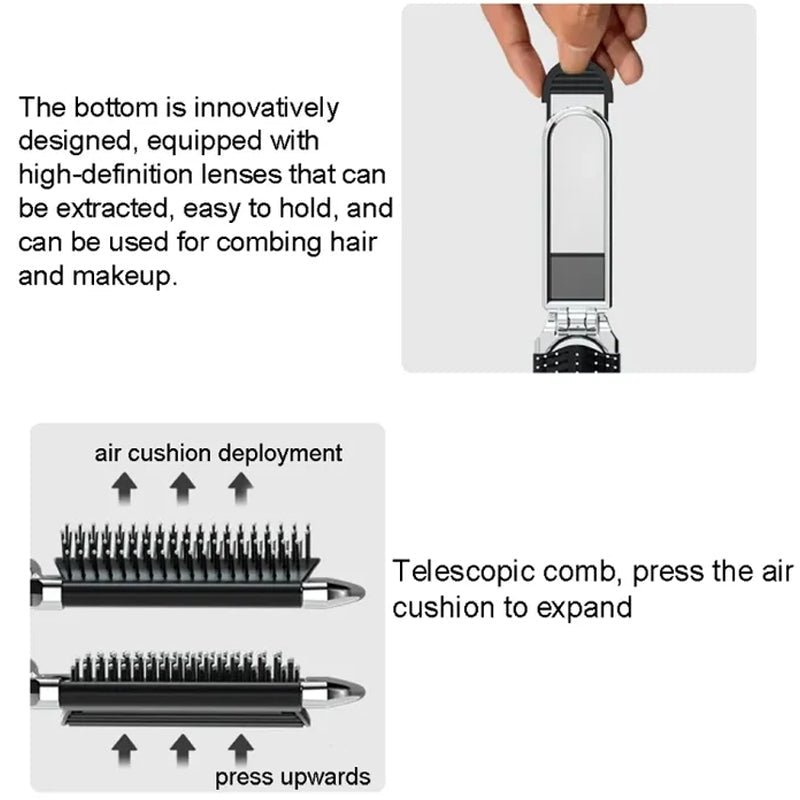 BowLift | Travel Folding Mirror Hair Brush