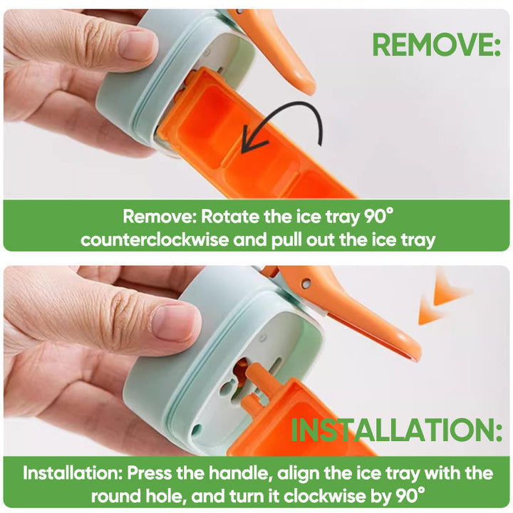 One-Hand Press Ice Tray Ice Tray Mold | Bowlift