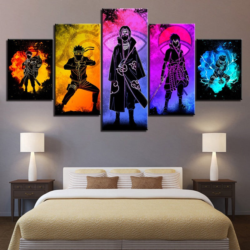 BowLift | 5 piece Naruto Anime - canvas wall art painting