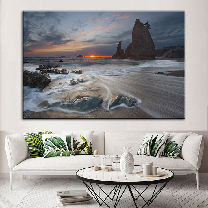 Rocky Beach - Canvas Wall Art Painting | Bowlift