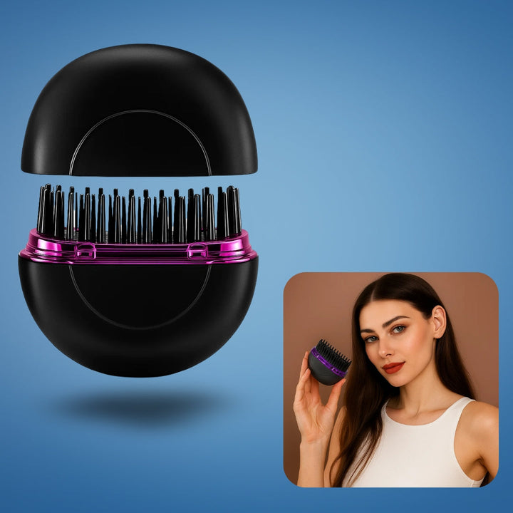Fast Heat Up – Mini Comb Design – Frizz-Free Finish – Quick Touch-Ups for Travel & Daily Use Bowlift