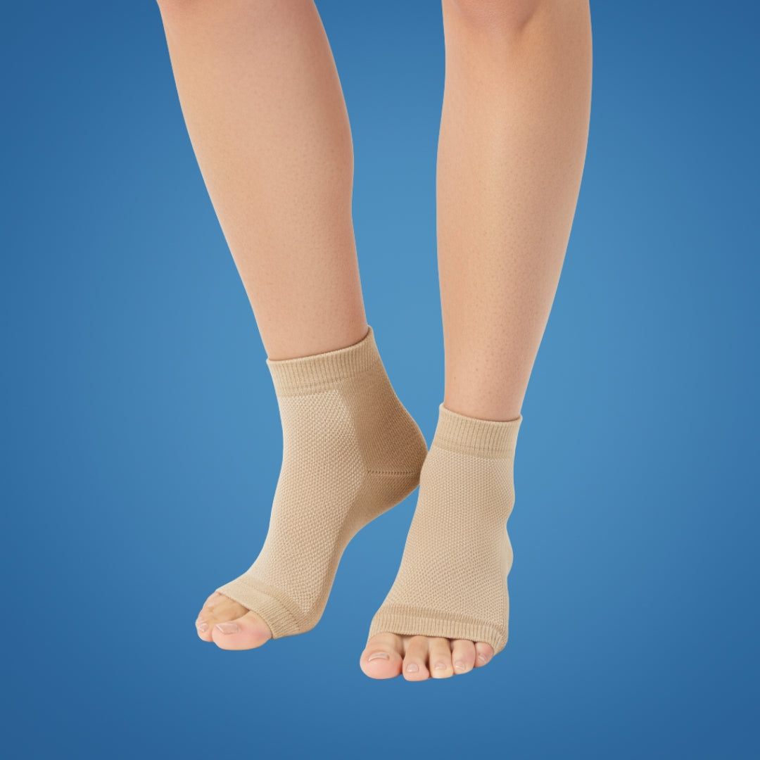 Moisturising Gel Lining – Cushioned Open-Toe – Softens Cracked Heels Overnight – For Foot Relief Comfort Bowlift