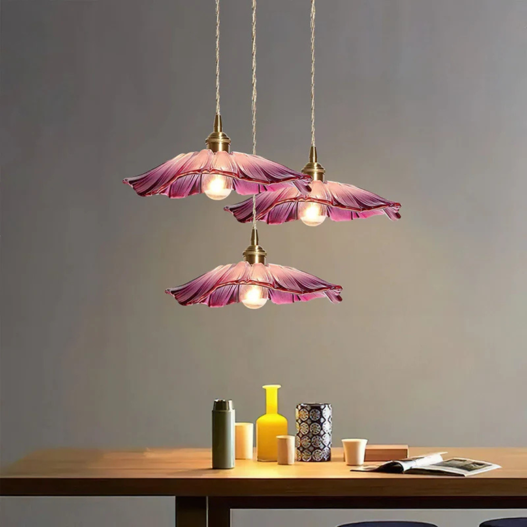 BowLift | Retro Lotus Glass Pendant Lamp