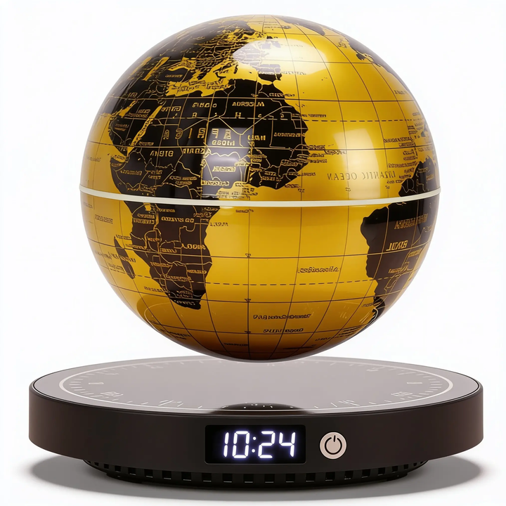 Magnetic Levitation Globe Lamp with Clock Base