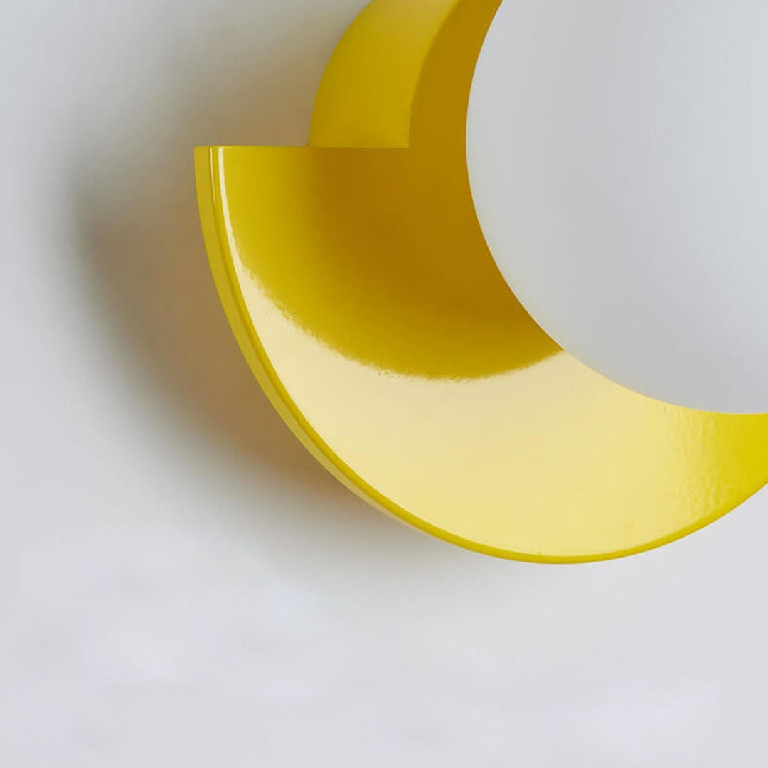 BowLift | Glass Globe Wall Light with Colourful Base