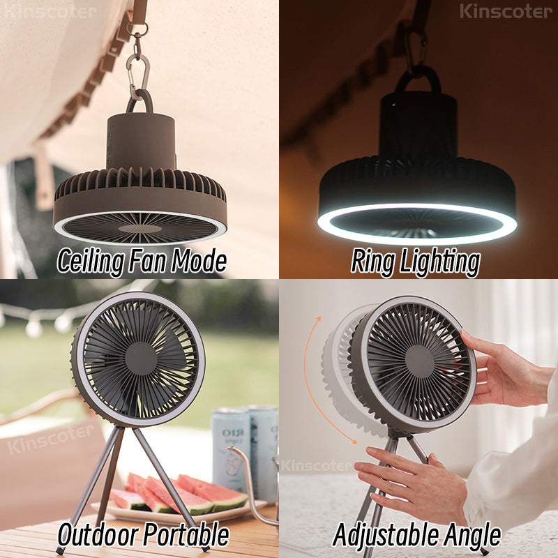 BowLift | Portable Rechargeable Fan with LED and Built in Power Bank