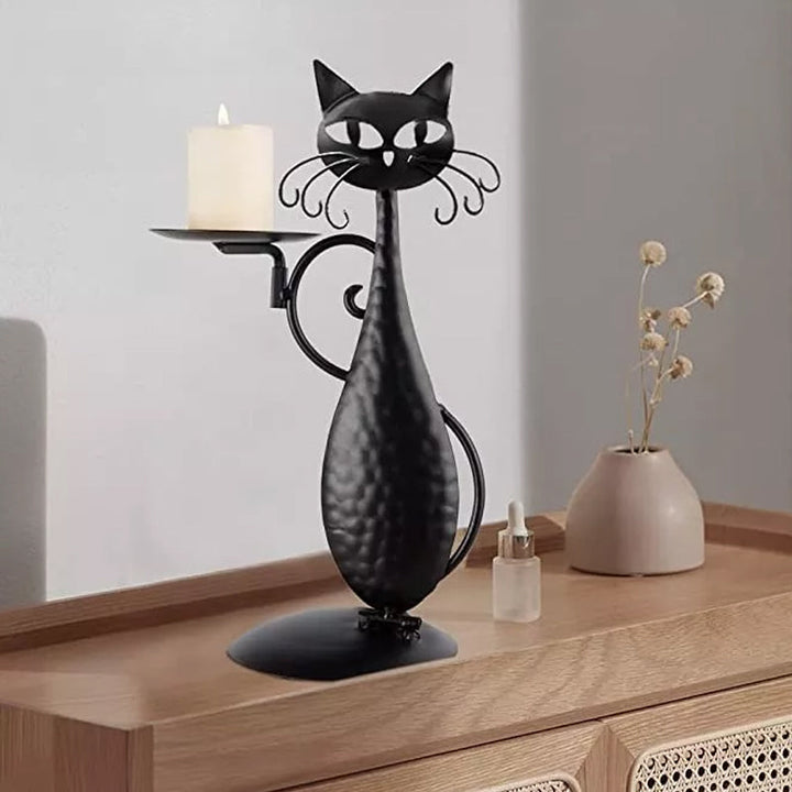 Candle holder black cat | Bowlift