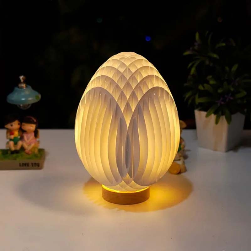 Easter 3D Paper Desk Lamp with Luminous Base | Bowlift