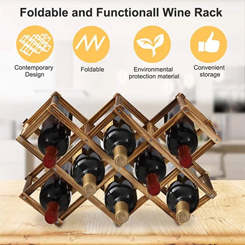BowLift | Folding Freestanding Wooden Wine Rack