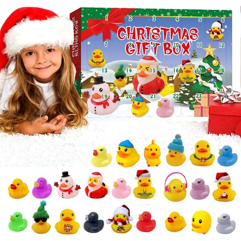 BowLift | 24 Pcs Countdown Christmas Rubber Ducks Advent Calendar