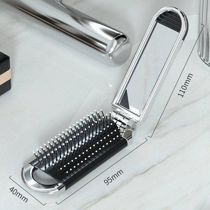 BowLift | MirrorFlex Travel Mirror Hair Brush | Foldable & Compact | Practical Styling on the Go