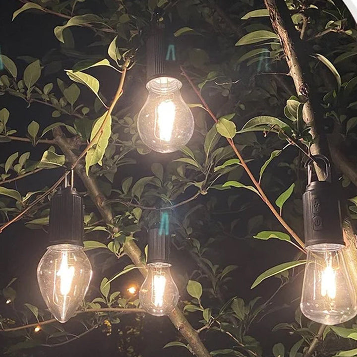 BowLift | New Outdoor Camping Hanging Lamp with Type-C Charging Port Retro Bulb