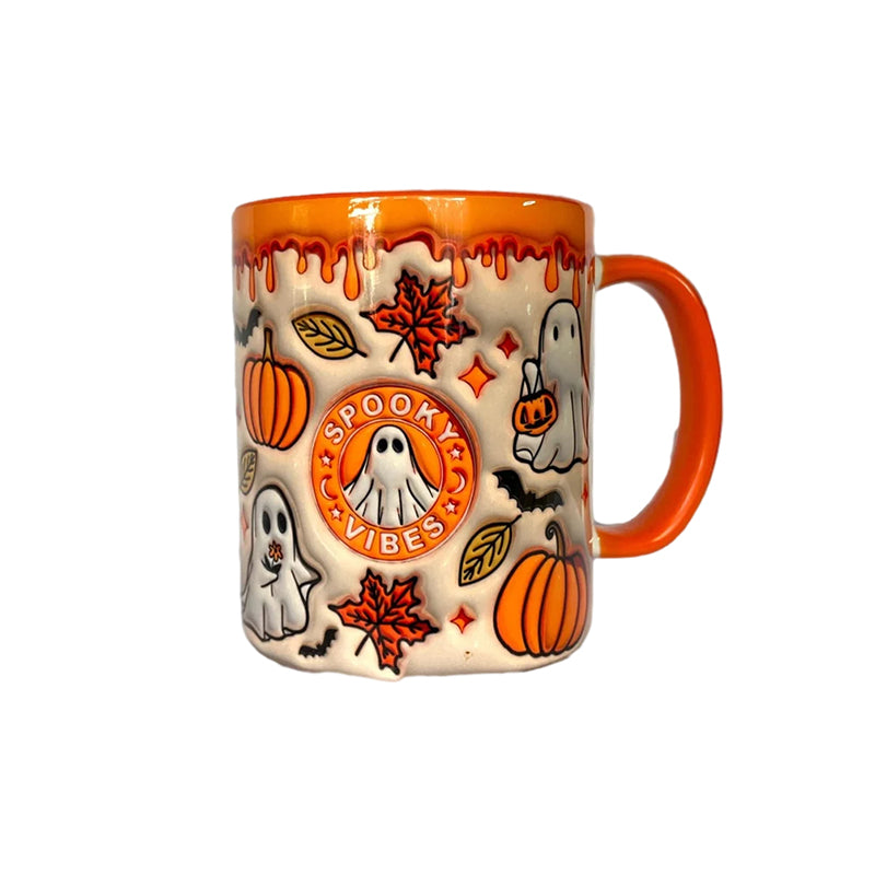 BowLift | Pumpkin Coffee Mug with Ghost