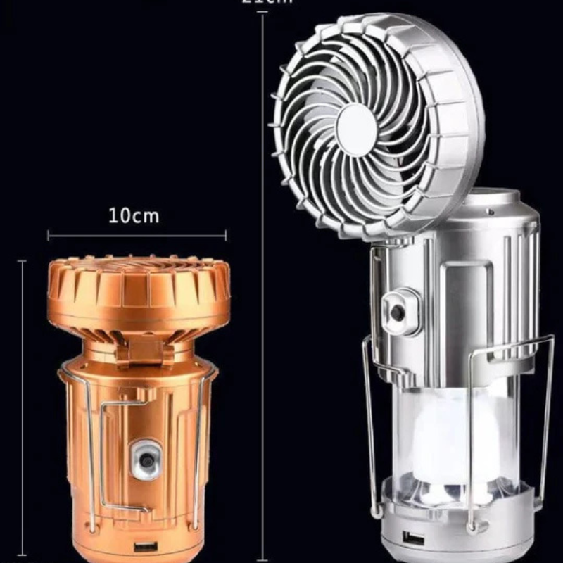 Foldable Light with Built-in Fan and USB Rechargeable Power Bowlift