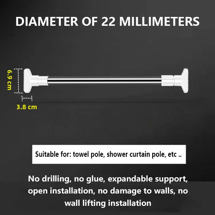 BowLift | Adjustable Drill-Free Rod – Stainless Steel Curtain Rod