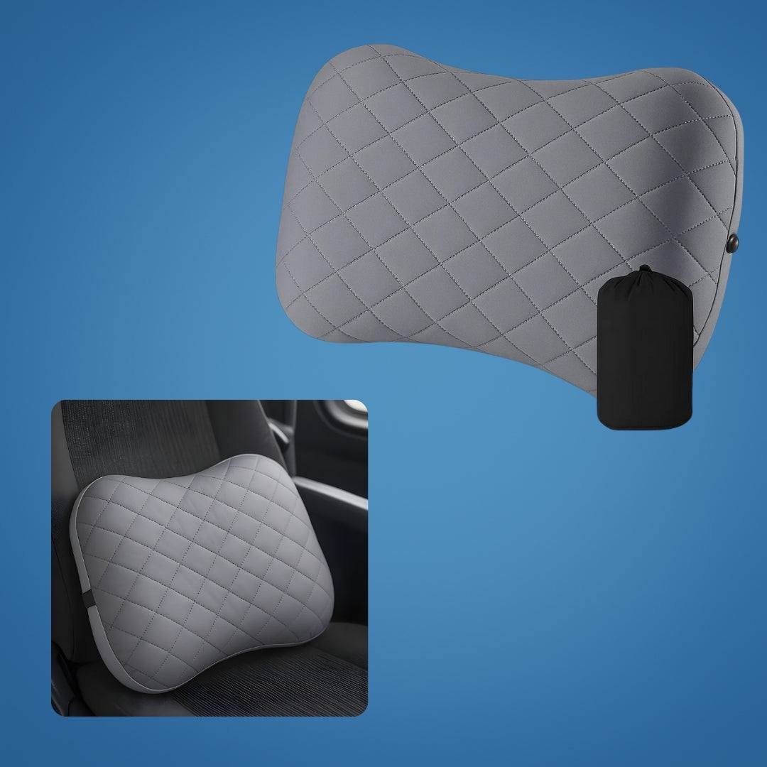 Ergonomic Neck Support – Inflatable & Lightweight – Eases Neck Pain – Compact for Flights & Train Bowlift