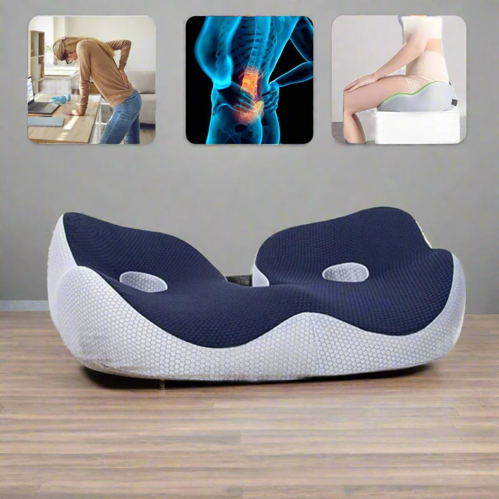 BowLift | SitSmart Adjustable Memory Foam Seat Cushion | Tailbone Relief & Posture Support for Office, Car, and Dining Chairs