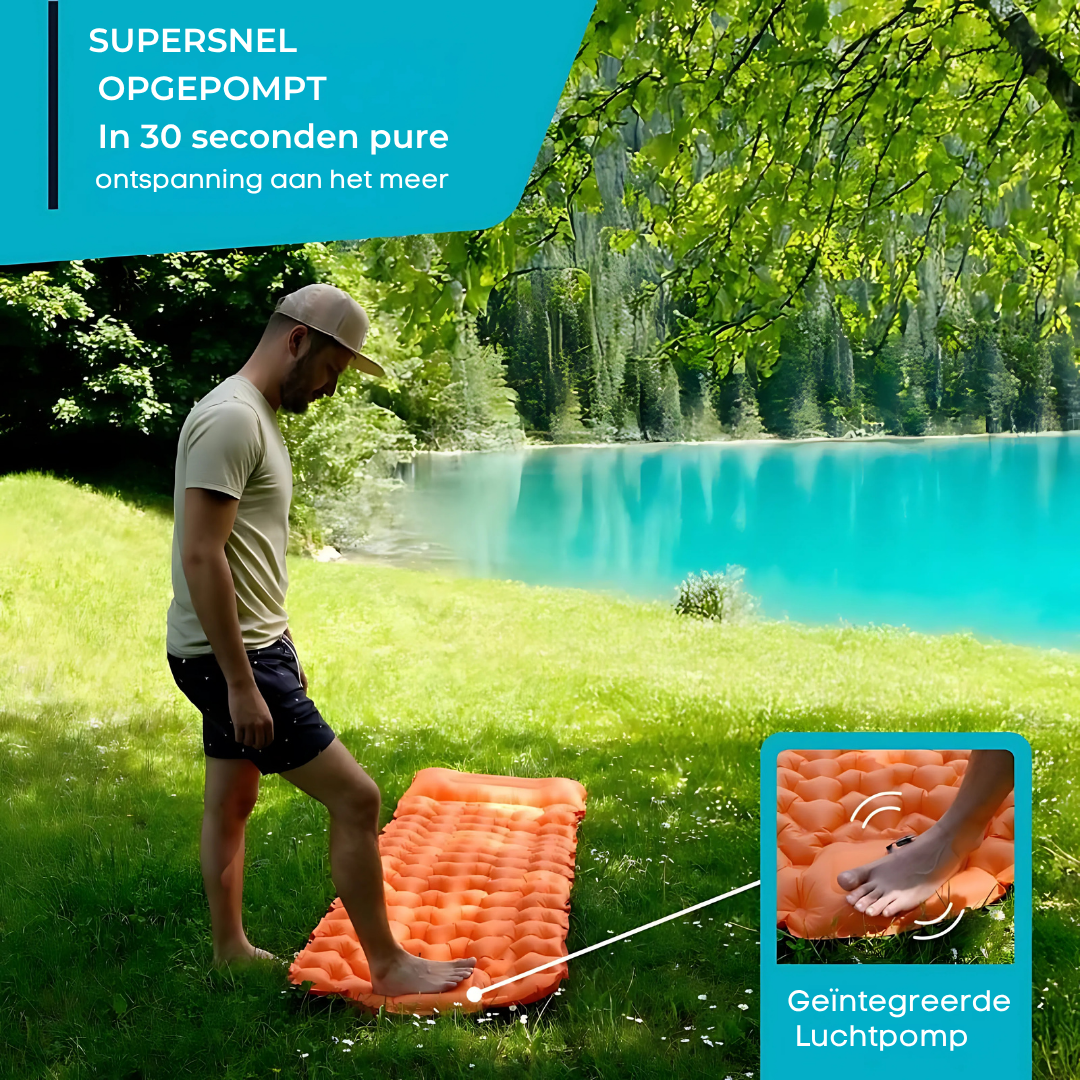 BowLift | AirLite Self-Inflating Sleeping Mat – Lightweight, Compact & 10 cm Thick Comfort