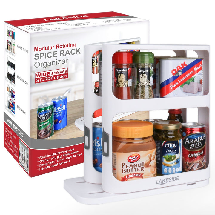 BowLift | LAKESIDE™ Rotating Spice Rack Organizer