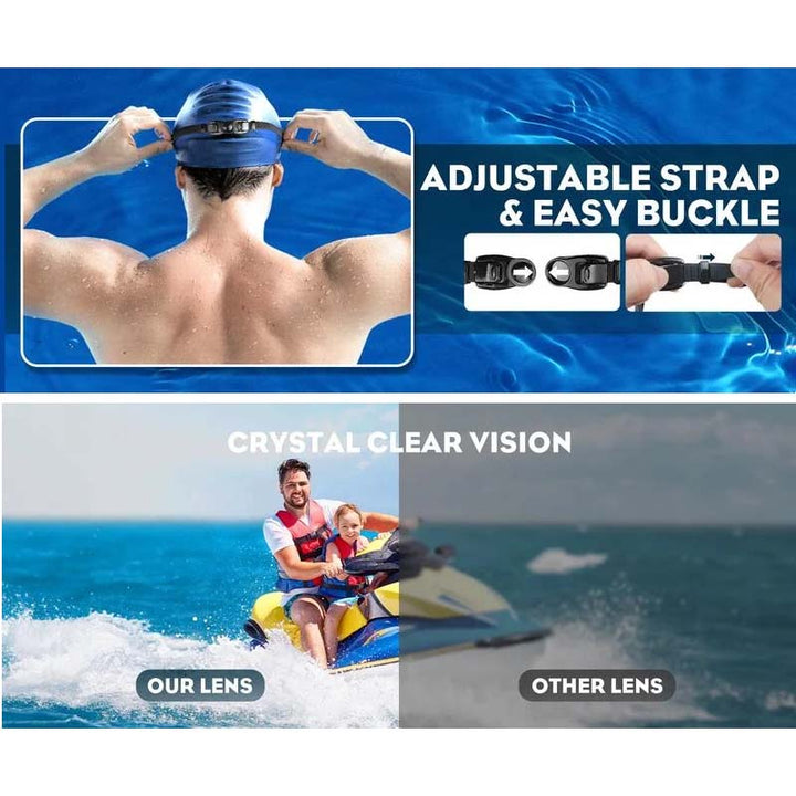 BowLift | Wide-Angle Swimming Goggles with Anti-Fog Effect