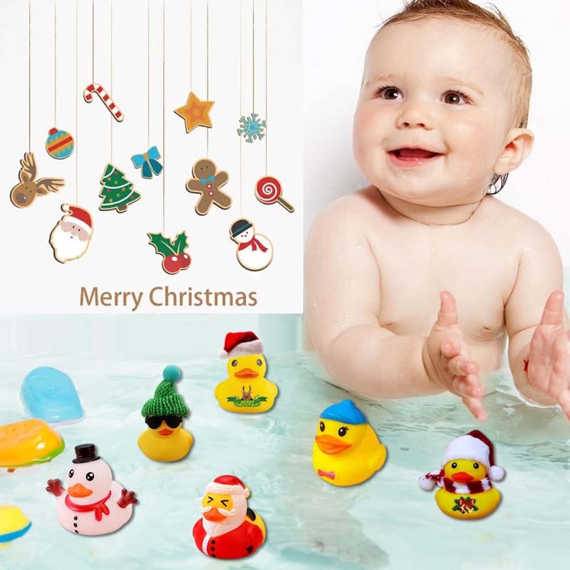 BowLift | 24 Pcs Countdown Christmas Rubber Ducks Advent Calendar