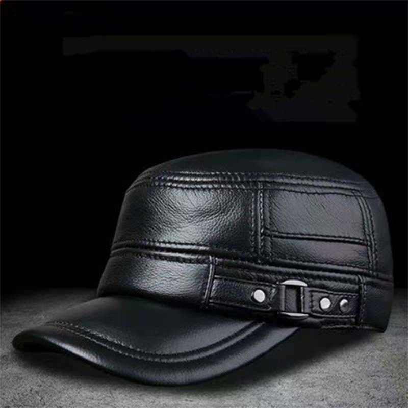 BowLift | New winter hat for men with lambskin ear protection flat visor