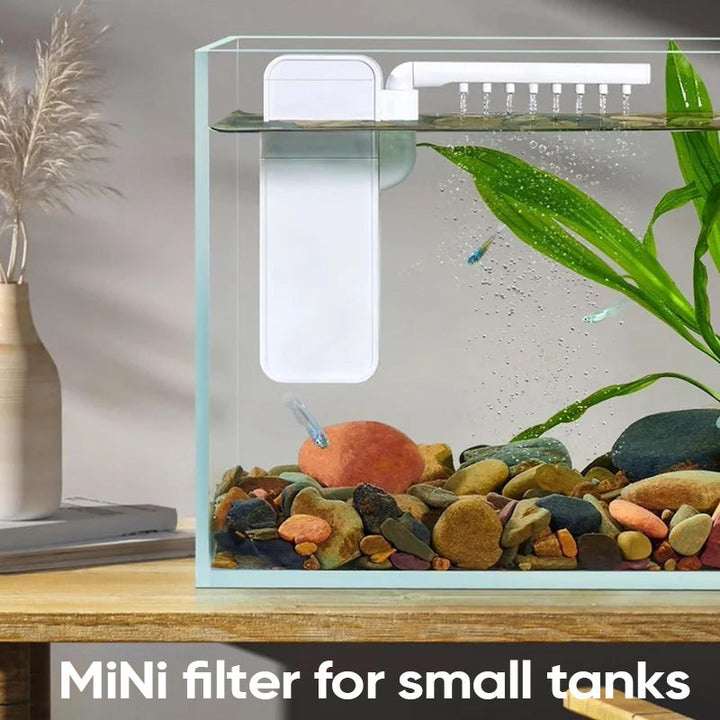 Quiet Fish Tank Aquarium Wall-Mounted Water Filter | Bowlift