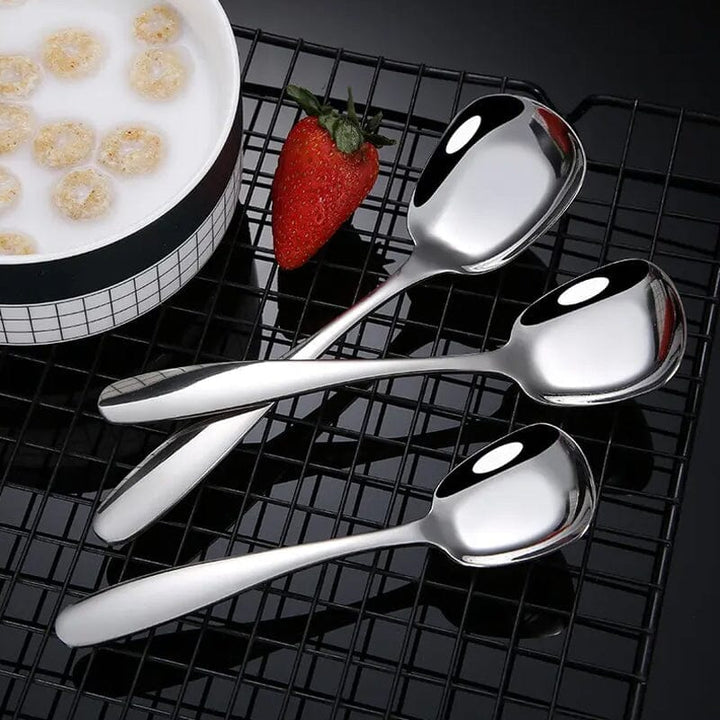 Square Head Stainless Steel Spoons | Bowlift