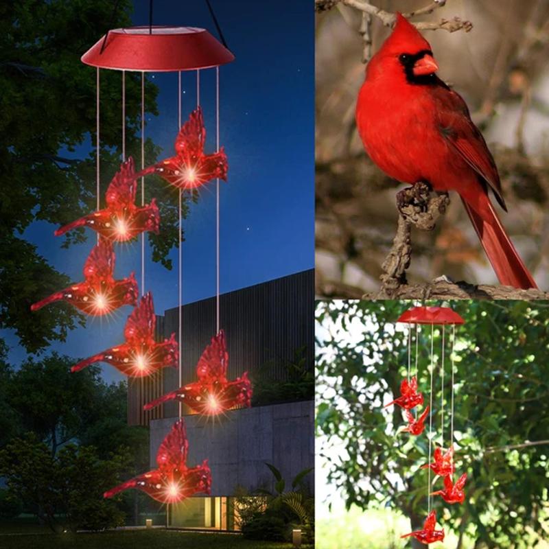BowLift | Red Bird Wind Chime Light