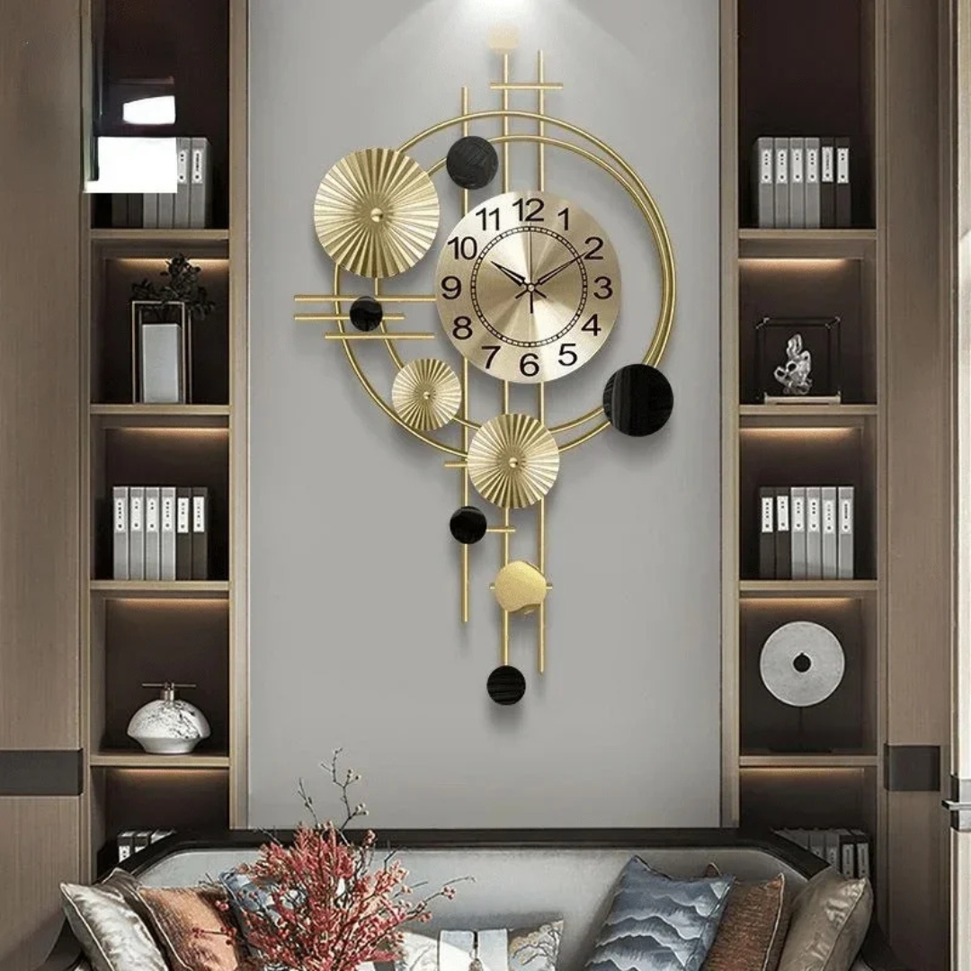 BowLift | Large Modern Metal Wall Clock for Living Room