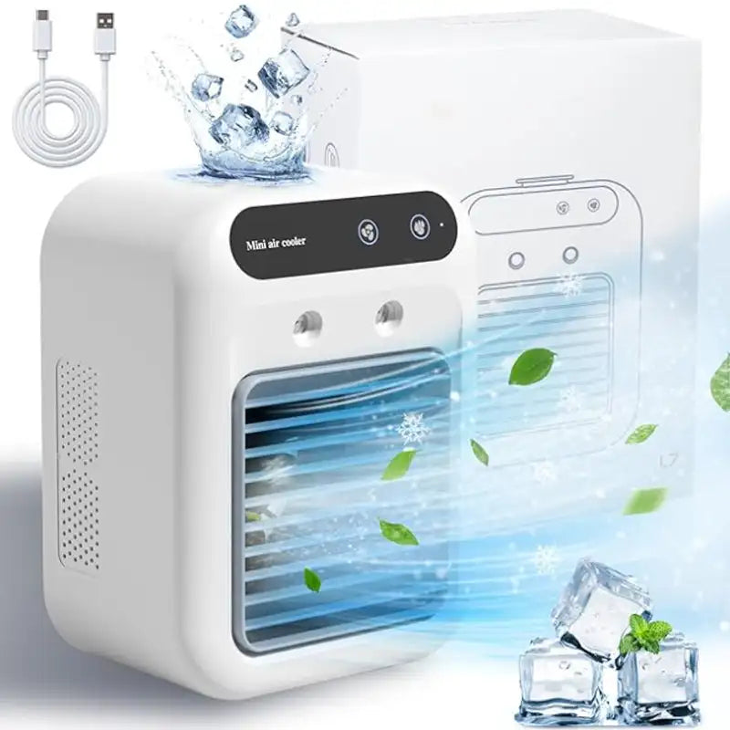 Compact Portable Air Conditioner Fan with USB Charging | Bowlift