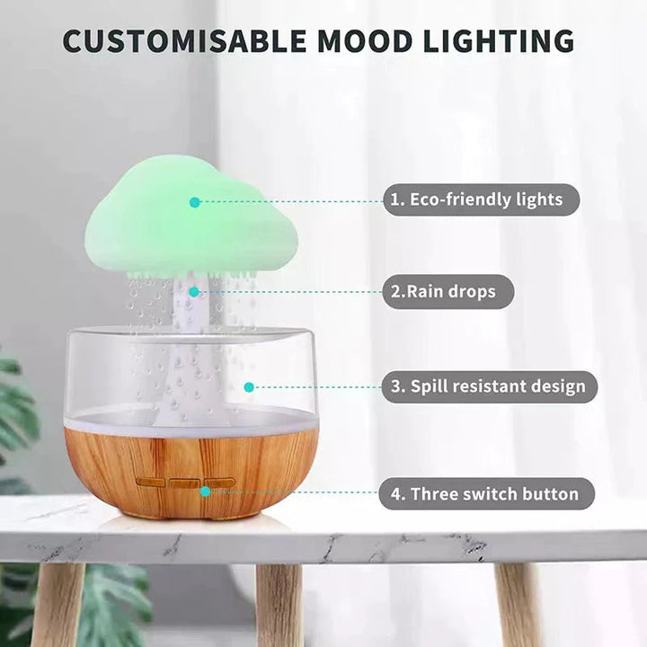 Rain Cloud Mushroom Air Humidifier Night Lamp | Bowlift