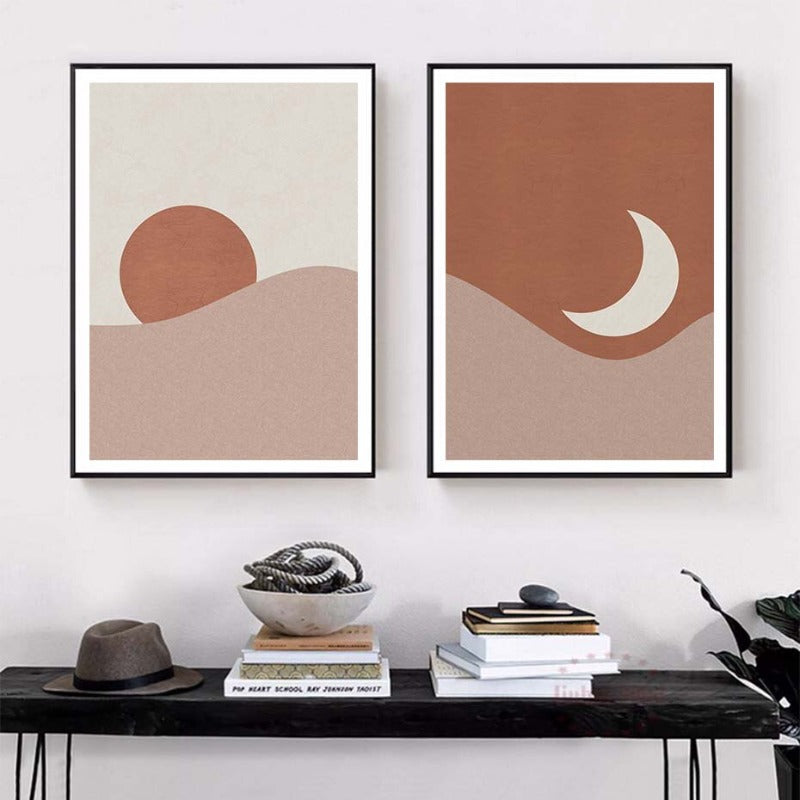 Moon To Sun And Back - Canvas Wall Art Painting | Bowlift