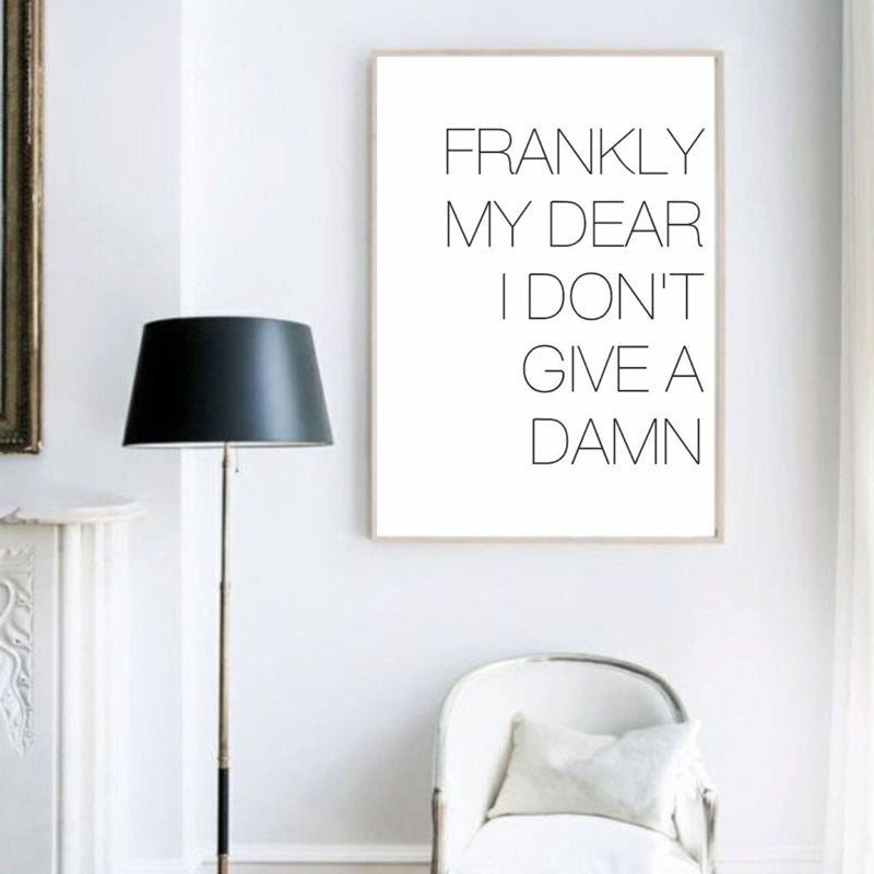 Don't Give A Damn - Canvas Wall Art Painting | Bowlift
