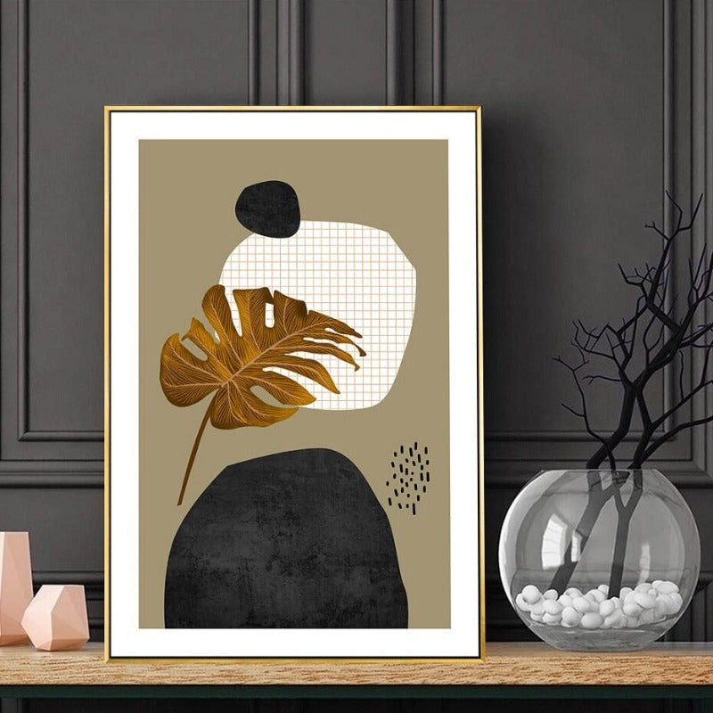 Turtle Leaves - Canvas Wall Art Painting | Bowlift