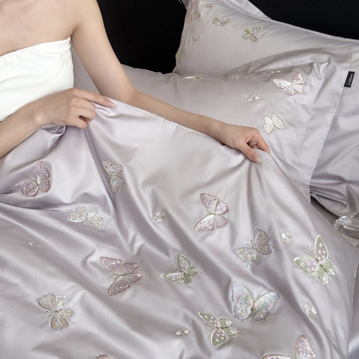Cotton bedding set, 100S, floral pattern