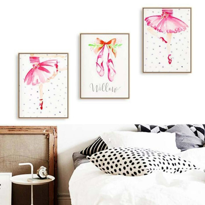 Nordic Minimalist Refresh Ballet Girl - Canvas Wall Art Painting | Bowlift