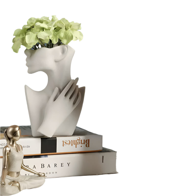 Face Shape Ceramic Design Vase Bowlift