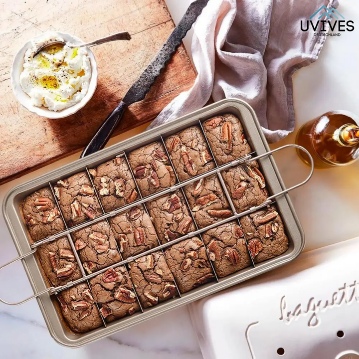 BowLift | Non-Stick Baking Pan with Divider | 18 Perfect Portions | Even Heat Distribution | CookieCraft