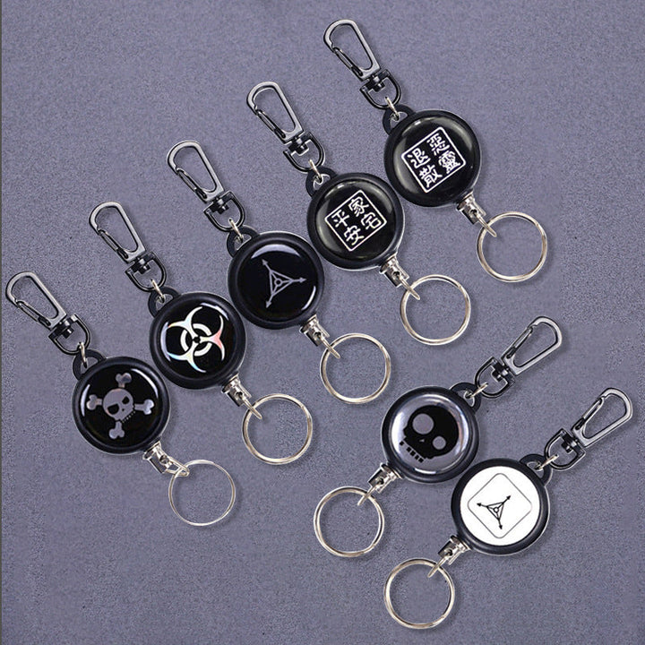 Keychain with retractable wire rope (3 pieces) | Bowlift