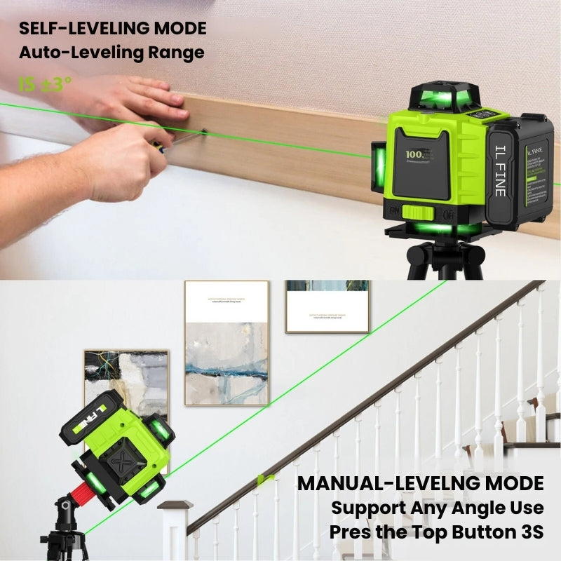 BowLift | 16-Line Professional 4D Laser Level – Precise Measurements and Accurate Alignment