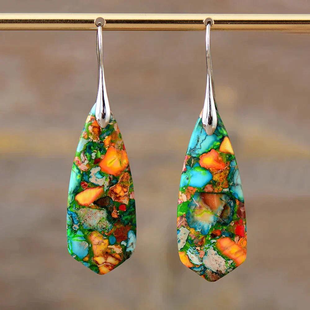 Vibrant Jasper Earrings | Colorful must-haves for any occasion! Bowlift