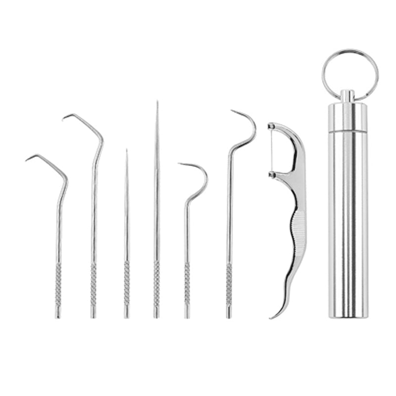 Toothpick set made of stainless steel (7 pieces) | Bowlift