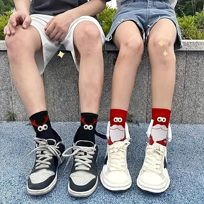 BowLift | Magnetic Socks Winter Edition Couple Hand in Hand Socks