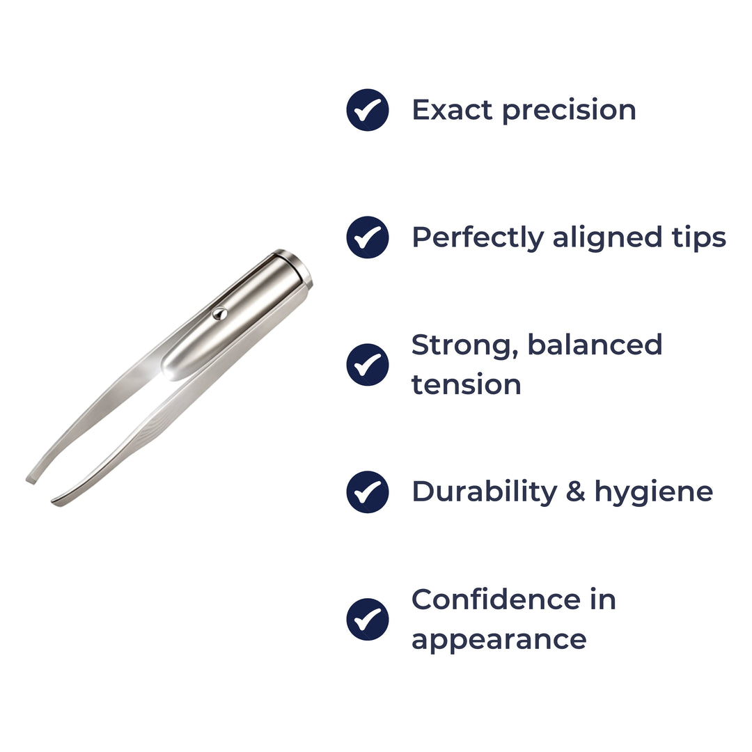 Rust-Resistant Stainless Steel – LED Light Precision Grip – Long-Lasting At-Home Grooming Bowlift