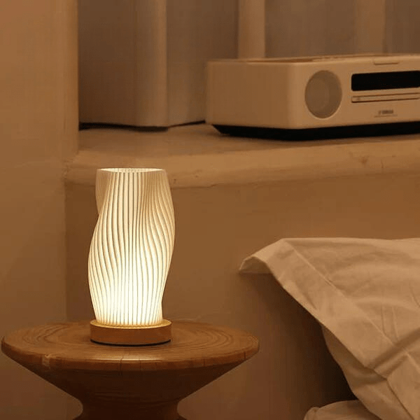 BowLift | Wavecrest Table Lamp – Soft Glow Designer Lamp with Dimmable Warm & Natural White Light