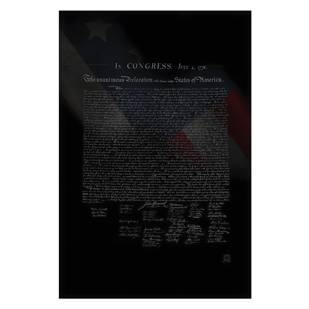 Decorative Wall Art Featuring Historical Declaration Print | Bowlift